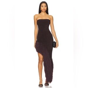 Audrey Strapless Brown Dress by NBD